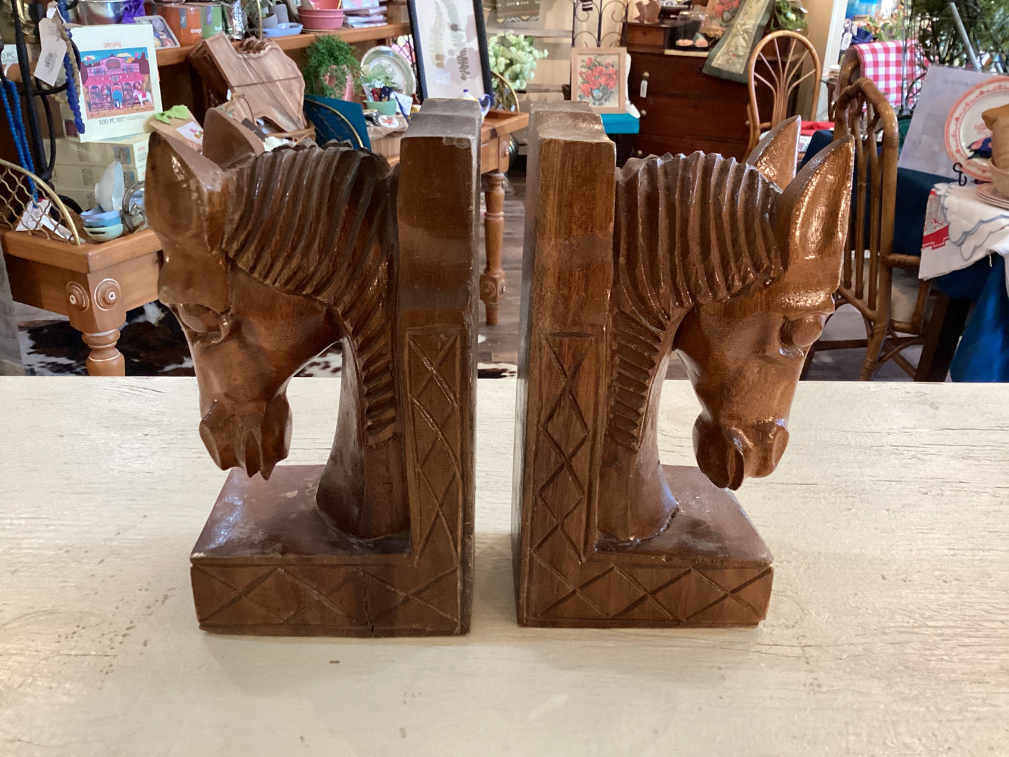 Vintage Horse Head Bookends