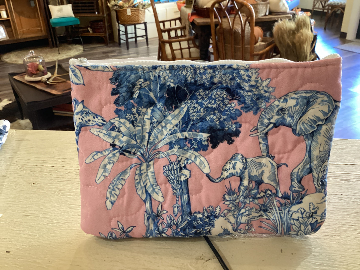 Ozara Jungle Pink Makeup Bag