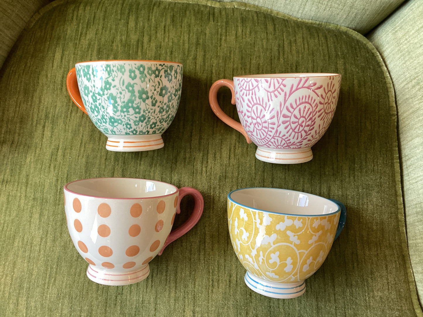 Stoneware Mug w/Pattern 4 styles