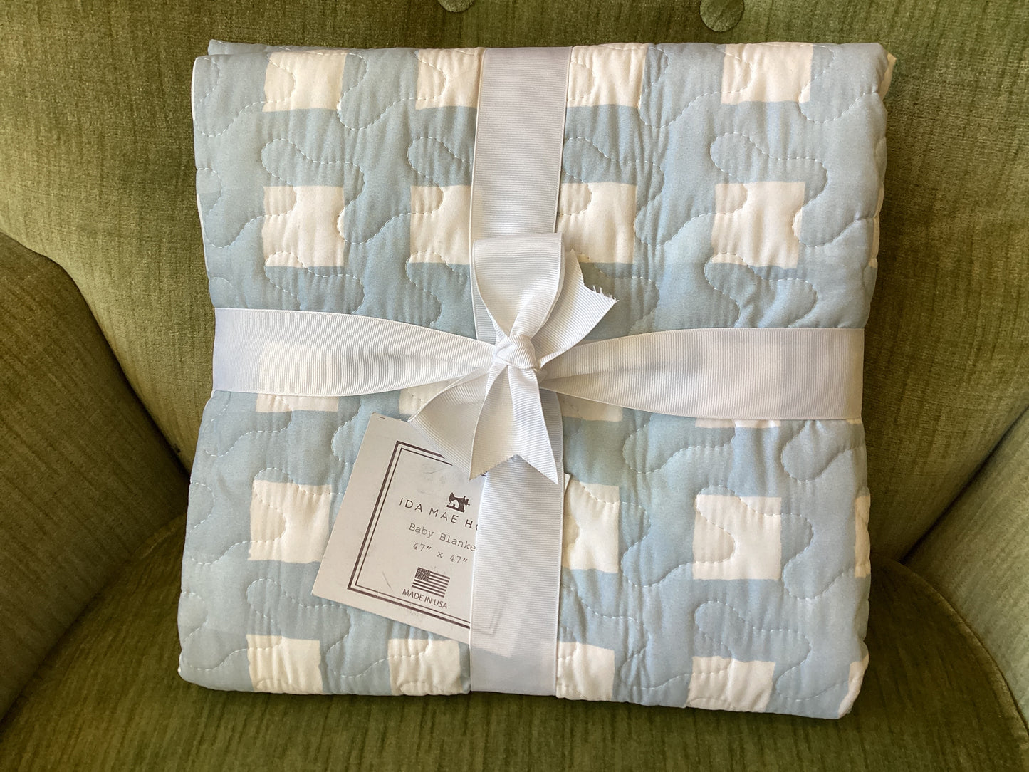 Ellie Plaid Blue Baby Quilt