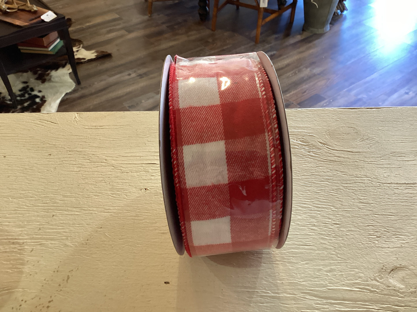 Red & White Buffalo Plaid Wire 2 1/2 x 25 yd