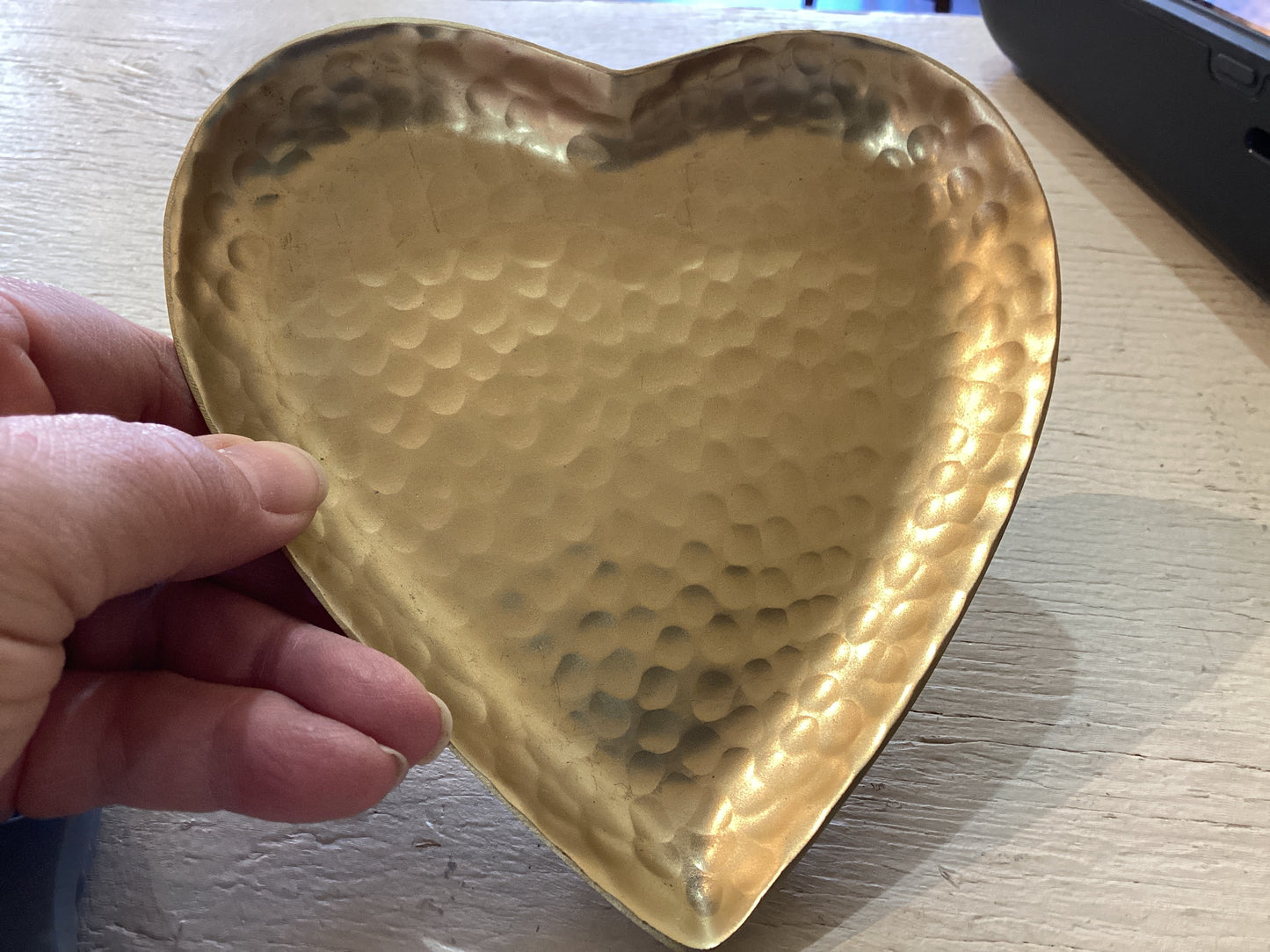 Hammered Heart Tray