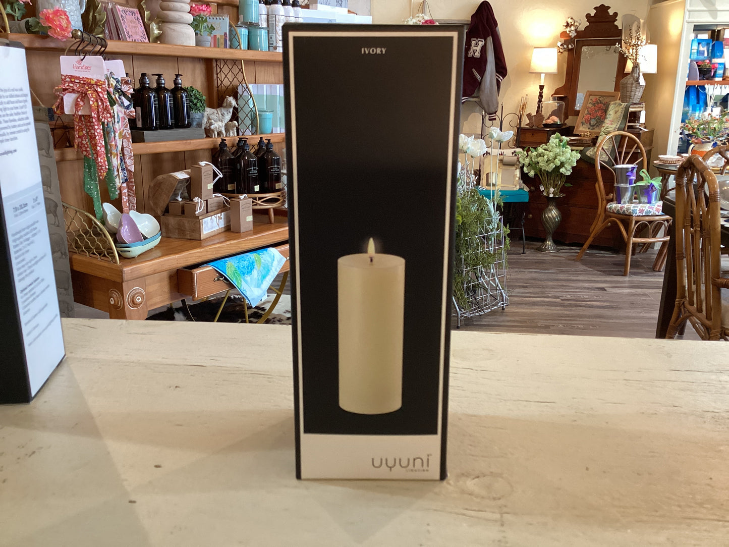 Ivory Flameless Pillar Candle 3 x 8