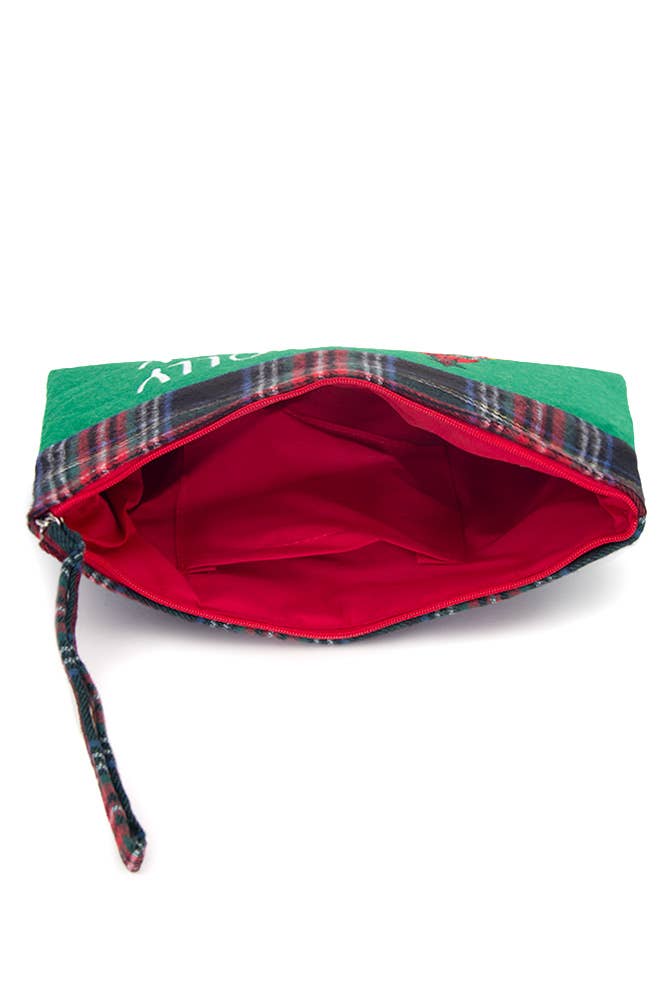 HOLLY JOLLY Christmas Tree Holiday Pouch