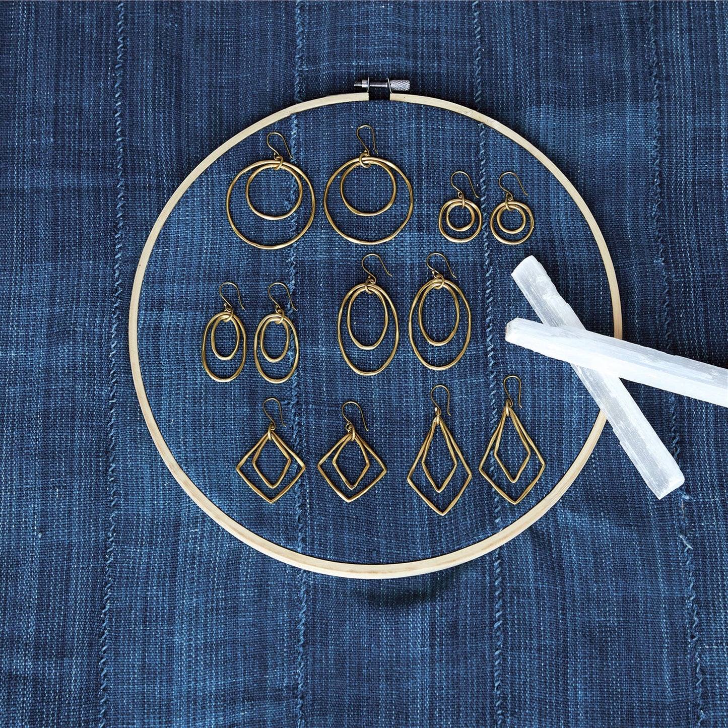 Gemini Earring s, Oval, Sm - Brass - Brass