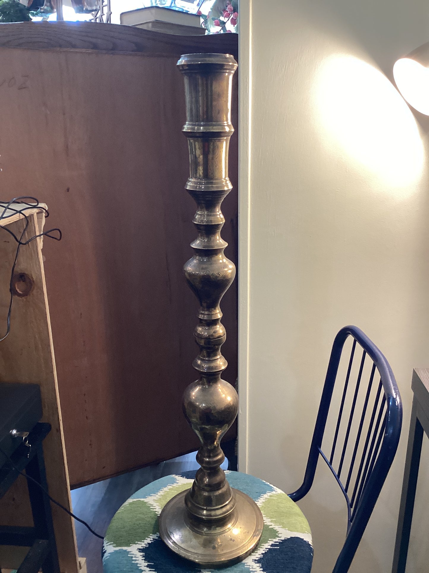 Vintage Brass Candlestick 28 3/4”