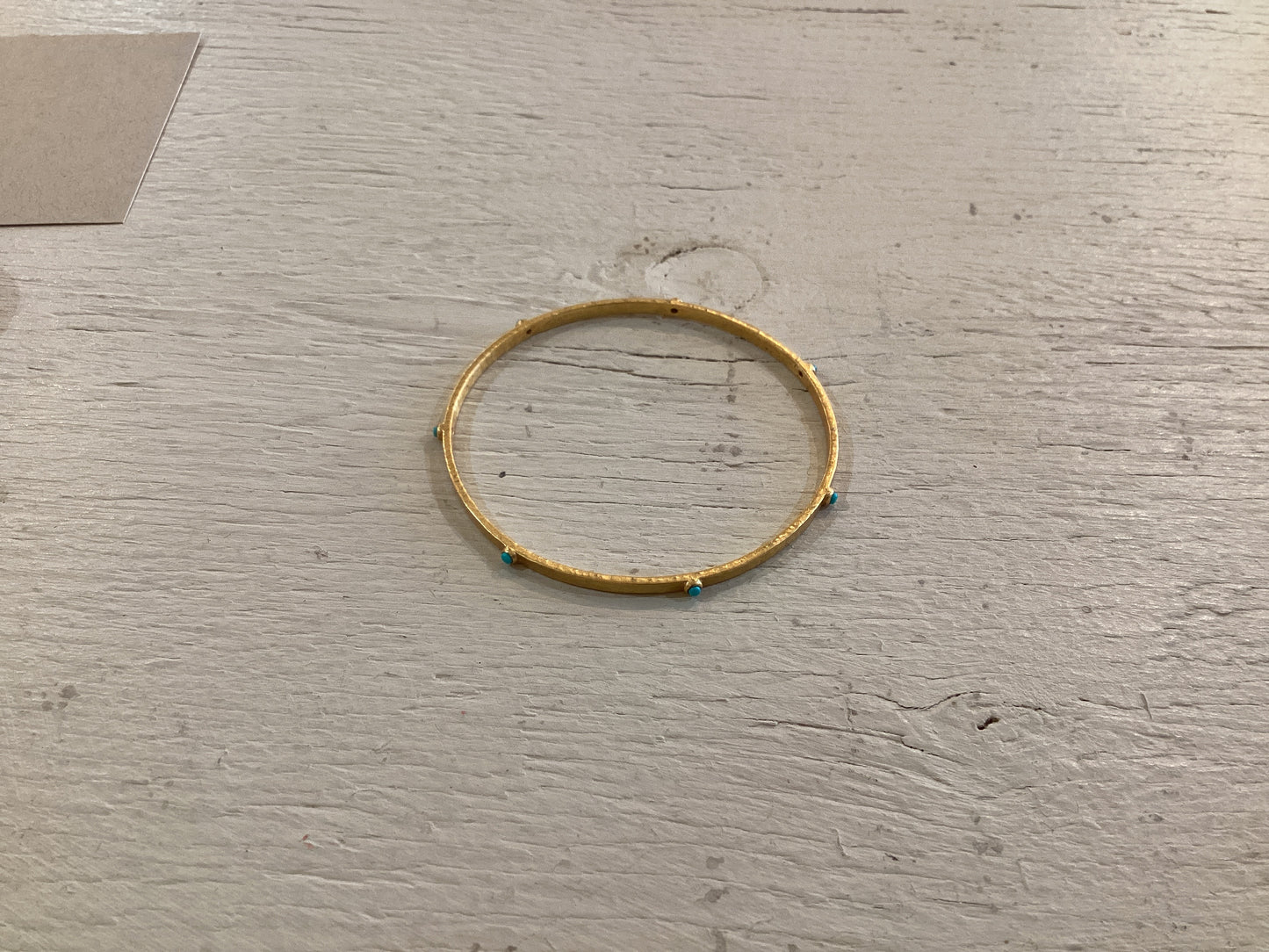 Julie Vos 18K Plated Crescent Stone Bangle