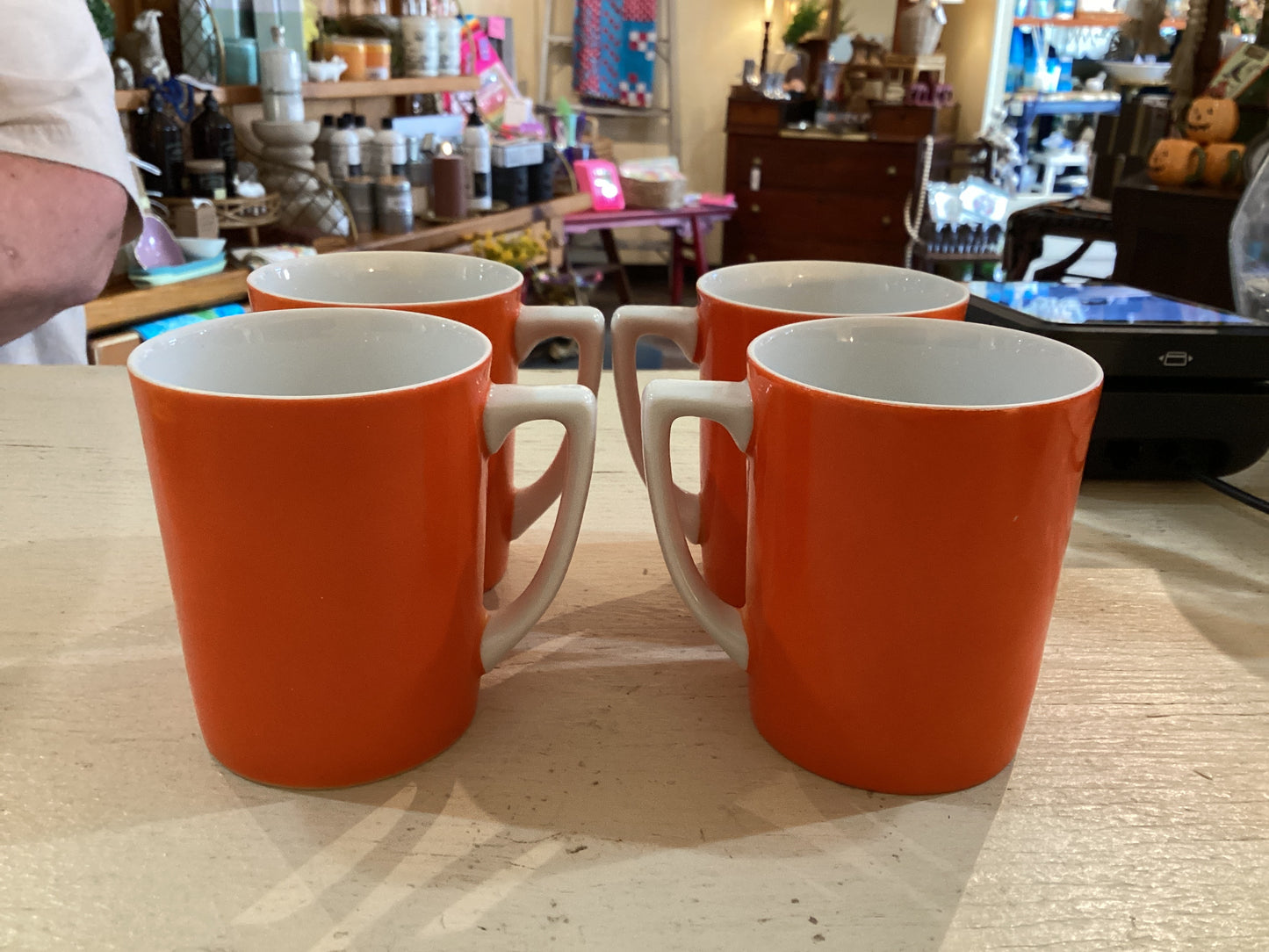 Orange Mugs Set 4