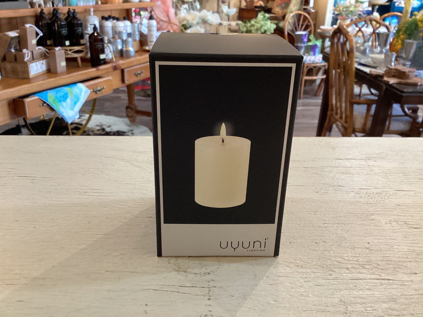 Ivory Flameless Pillar Candle 3 x 4