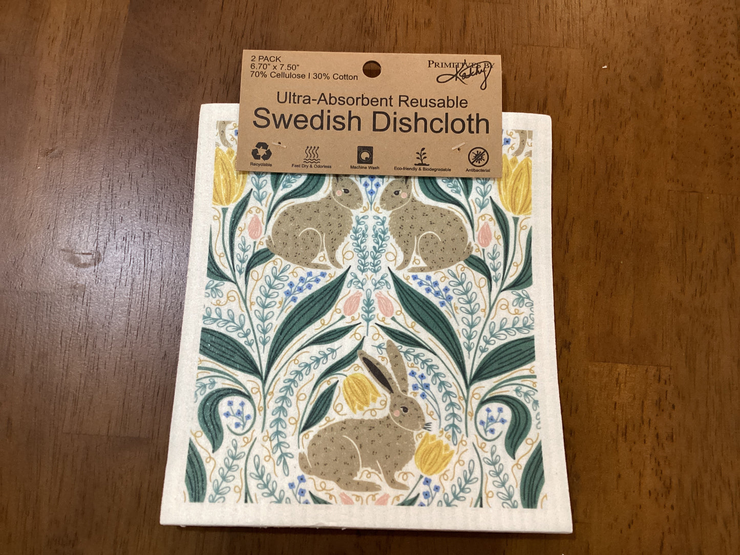 Swedish Cloth Set 2 Rabbit FolkArt