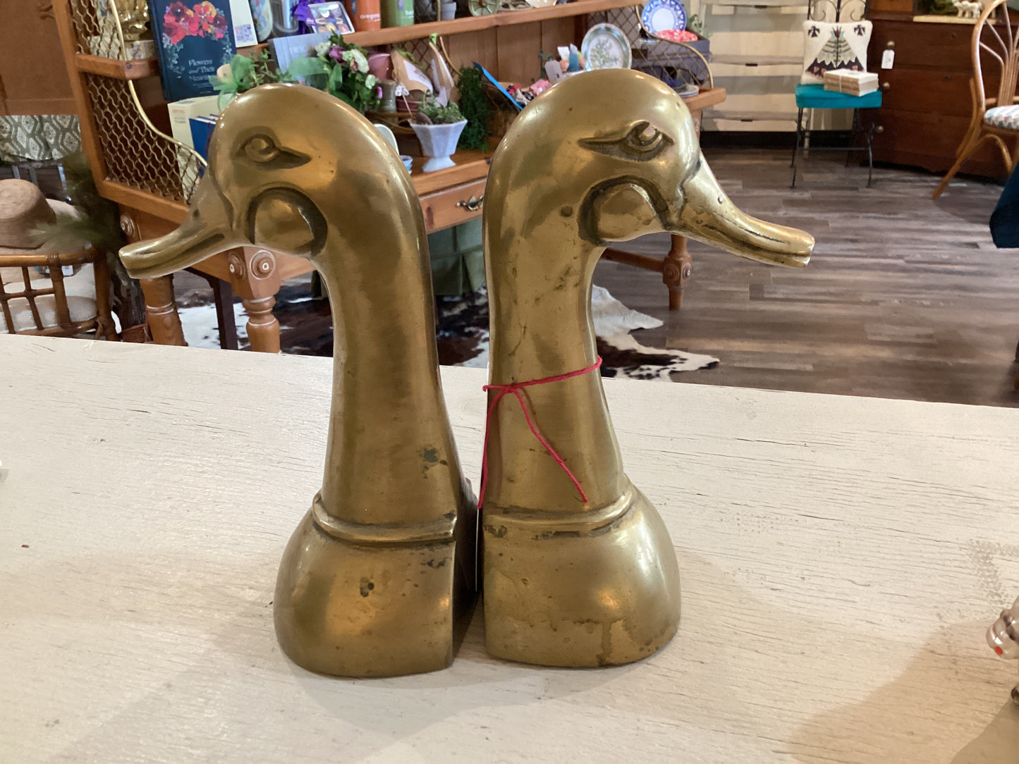 Brass Mid-Century 50s-60s Duck Bookends