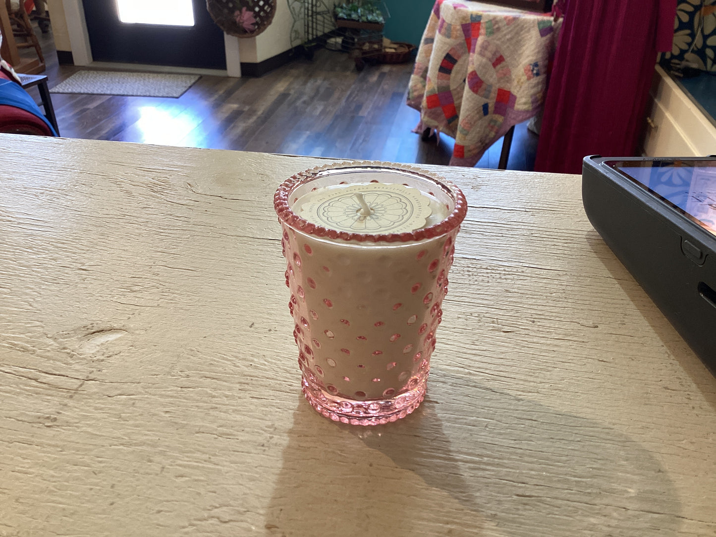Honeysuckle - 3.5 oz Hobnail Votive Candle