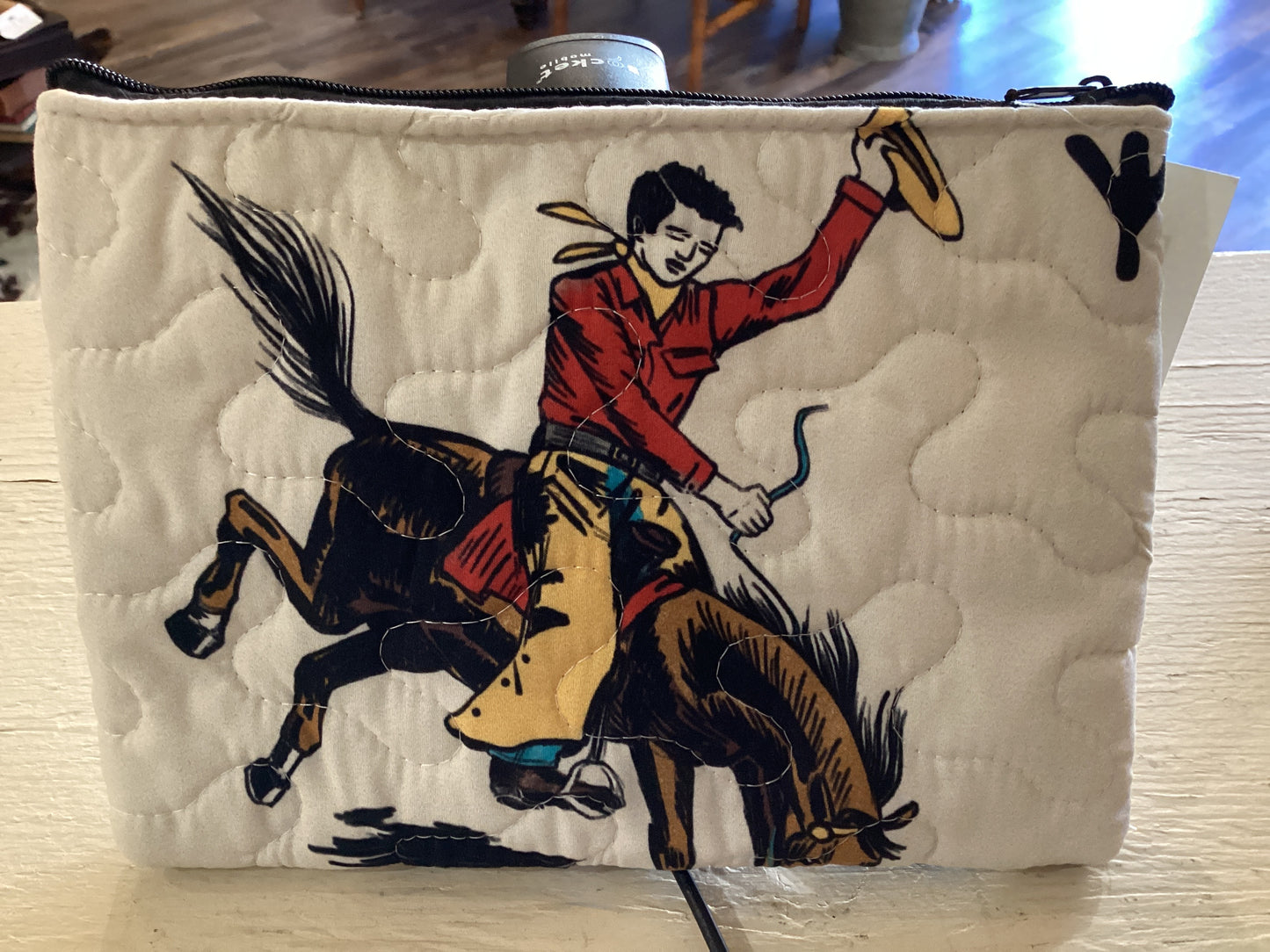 Lazy J Linen Makeup Bag