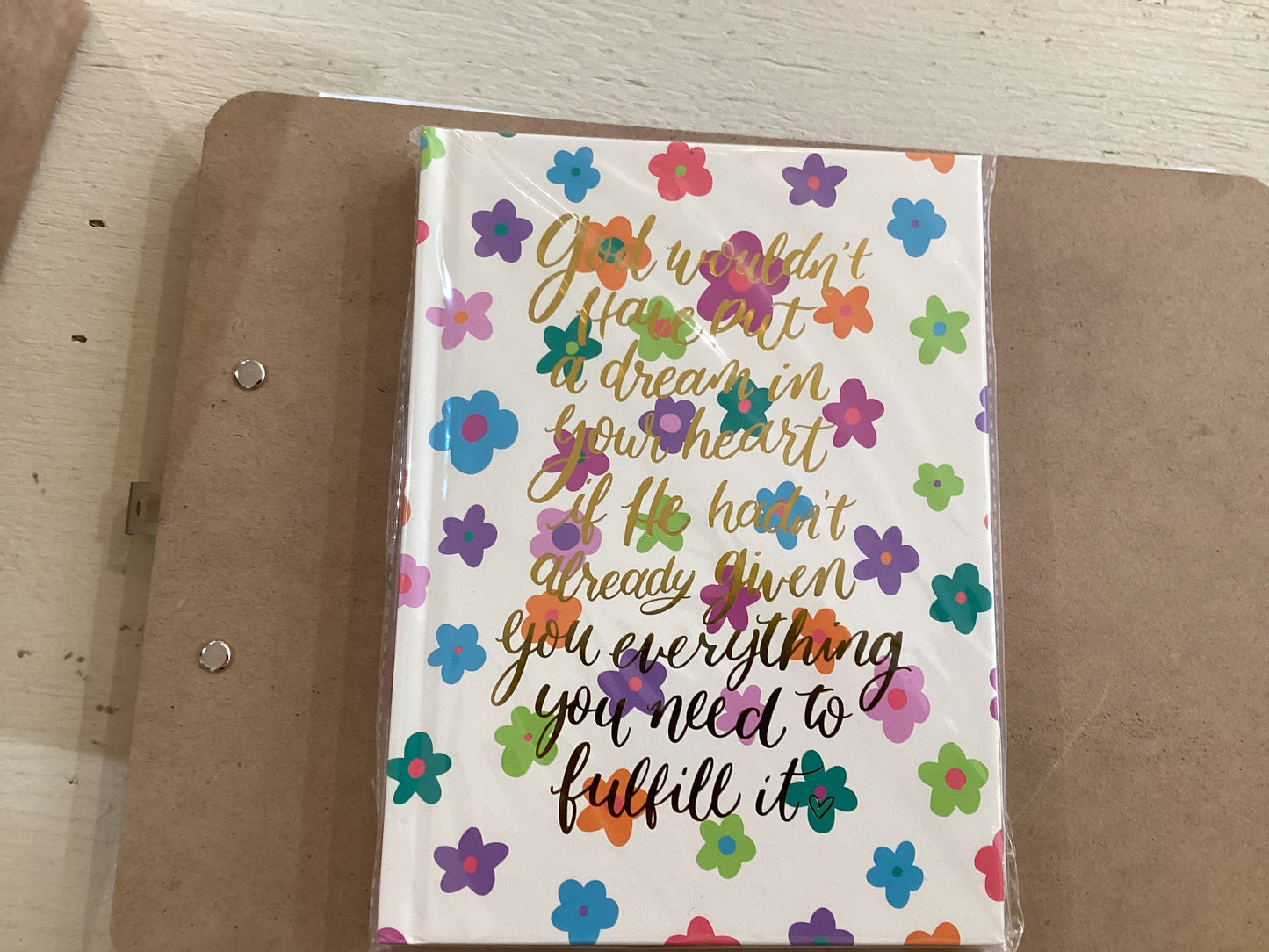God + Dreams Floral Hardcover Notebook