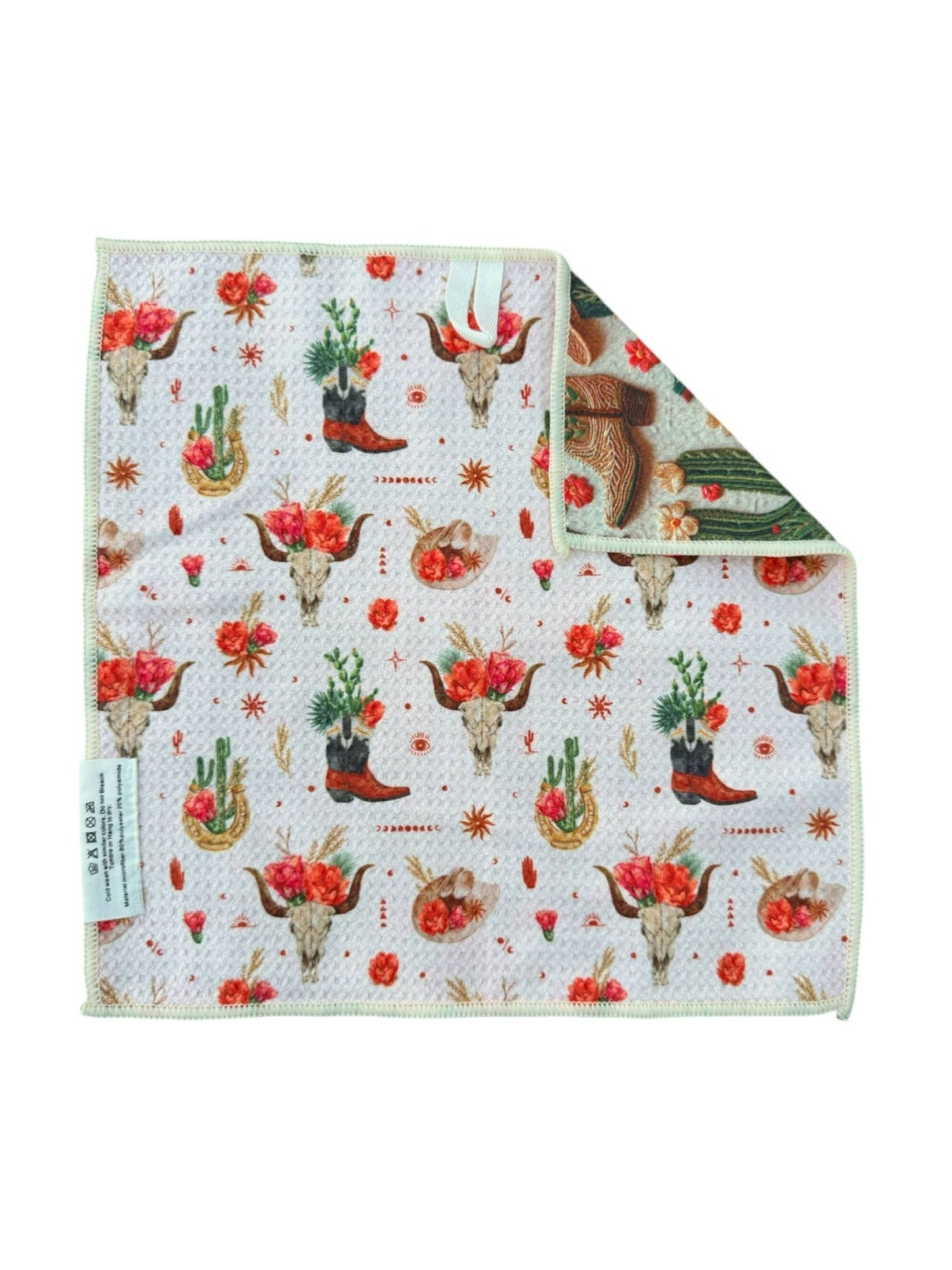 Cassity: Reversible Washcloth: Cream / 12x12 in / Washcloth