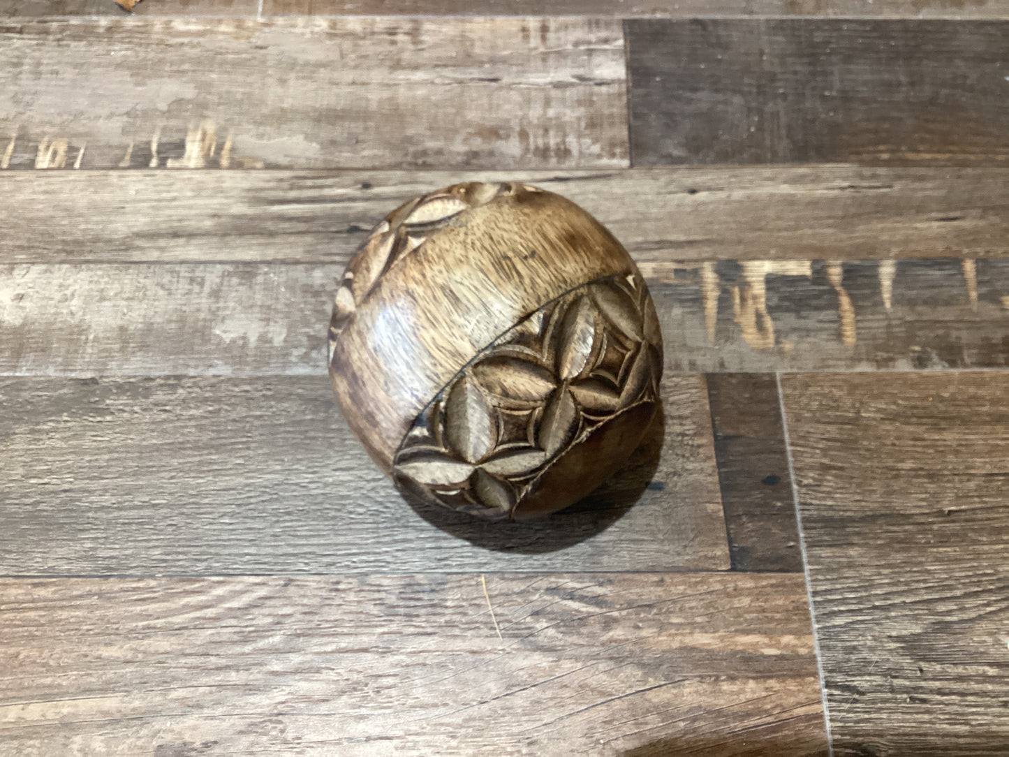 Carved Decorative Wood Ball