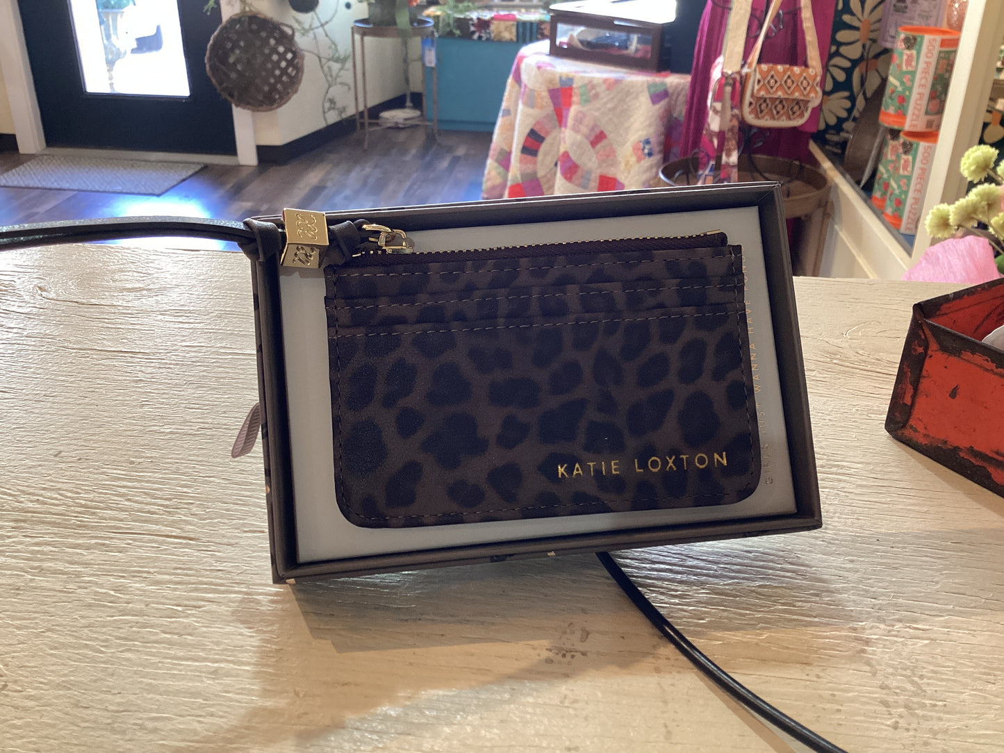 Gift Boxed Coin & Cardholder Leopard