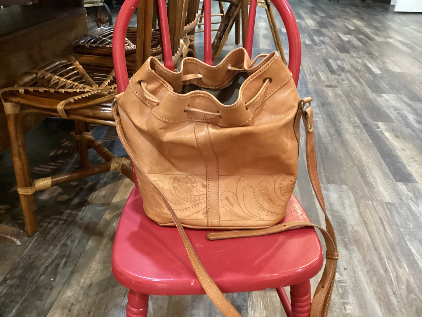 Leather Barrel Purse