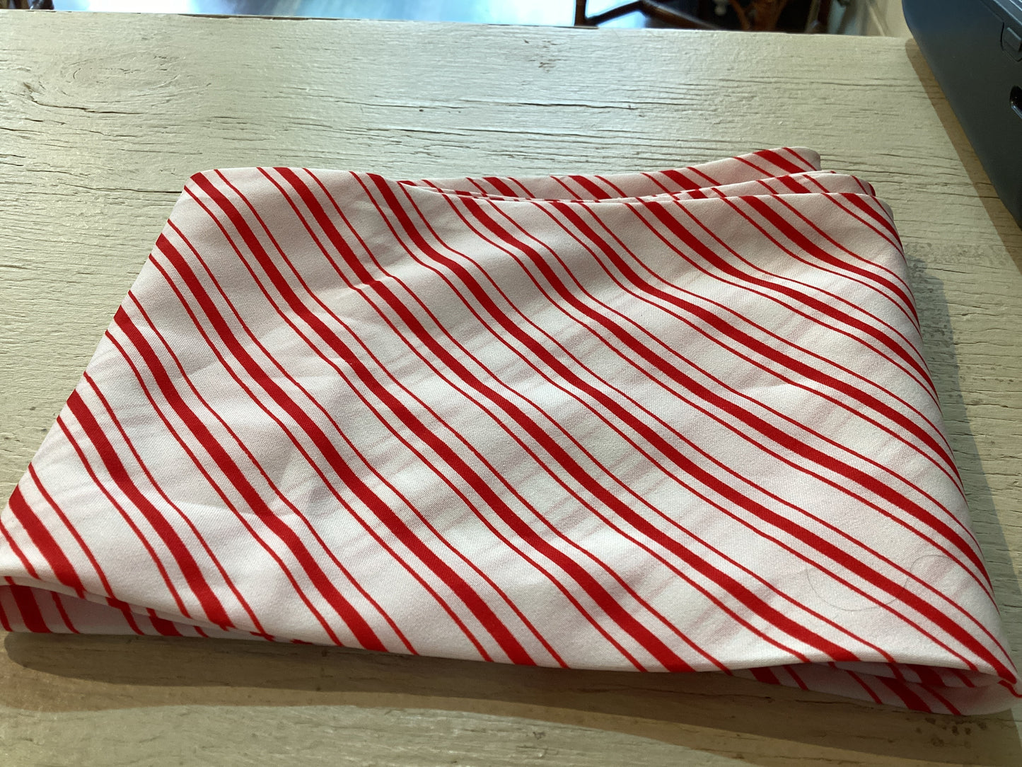Vintage Scarf - Red/White Candy Stripe