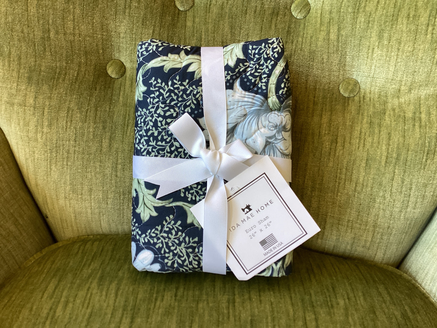 Olivia Navy Euro Sham