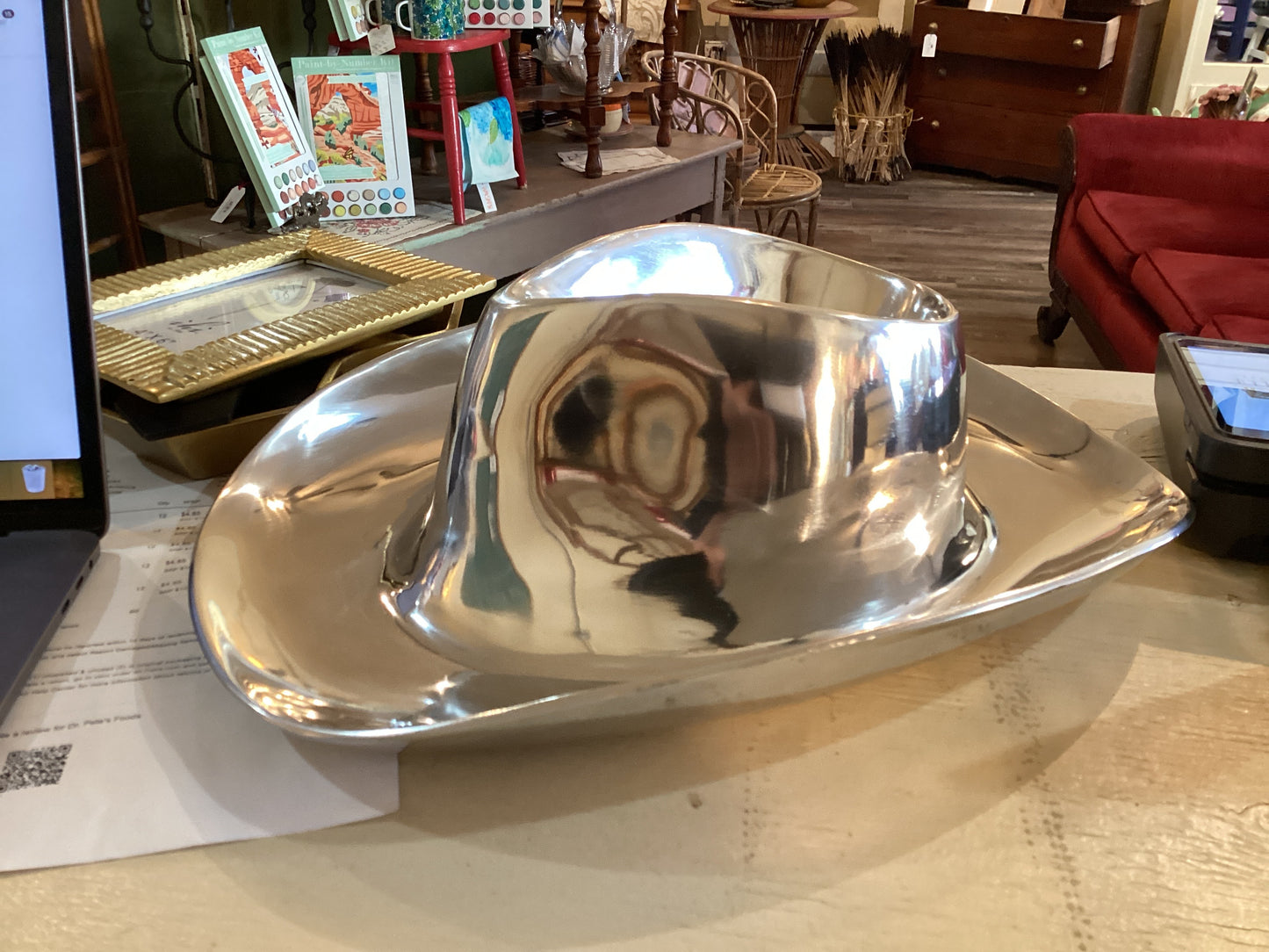 Cowboy Hat Snack Server Chip & Dip