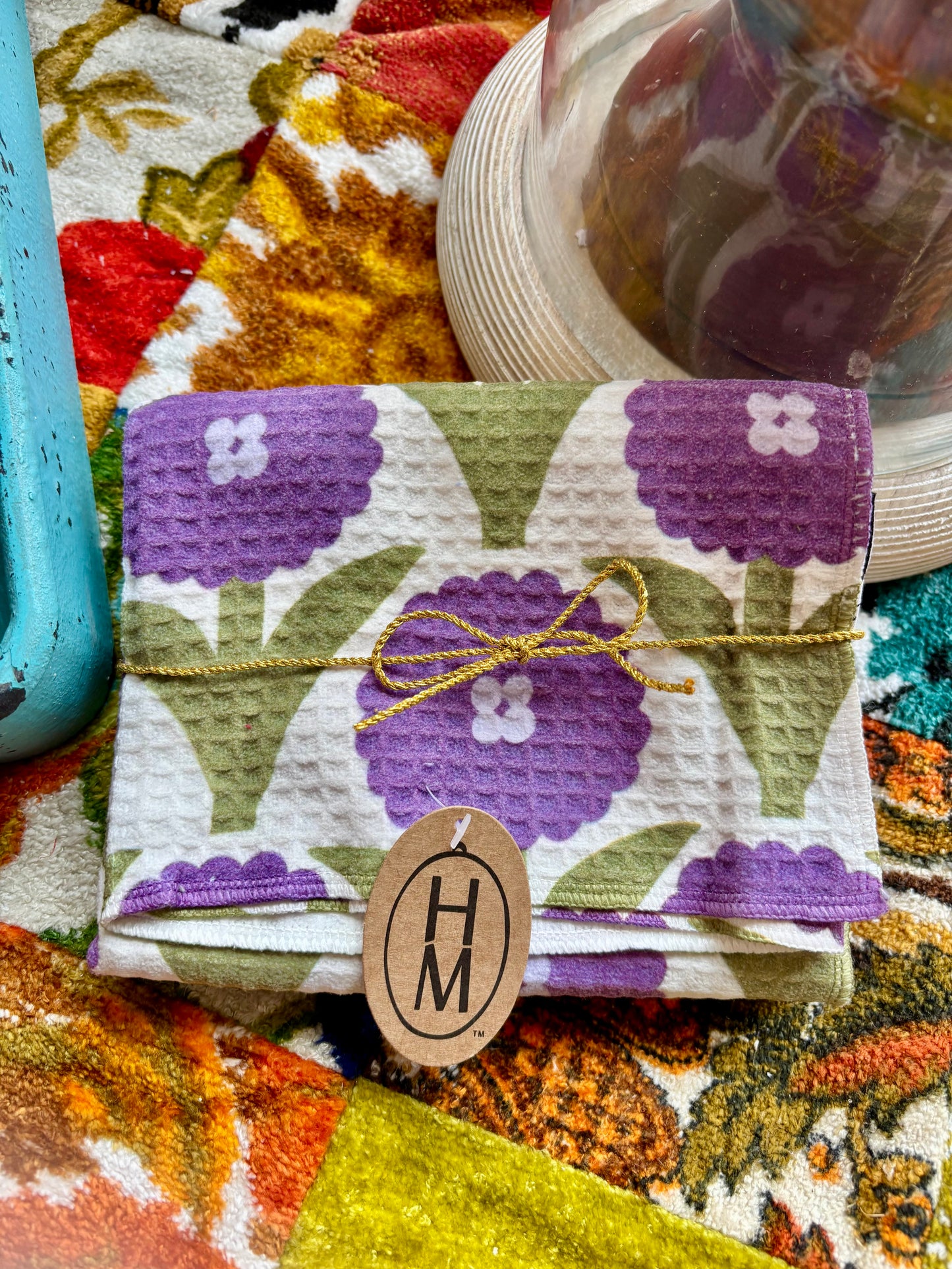 Purple 30” x 18” Recycled Microfibre Dish Towel LBV