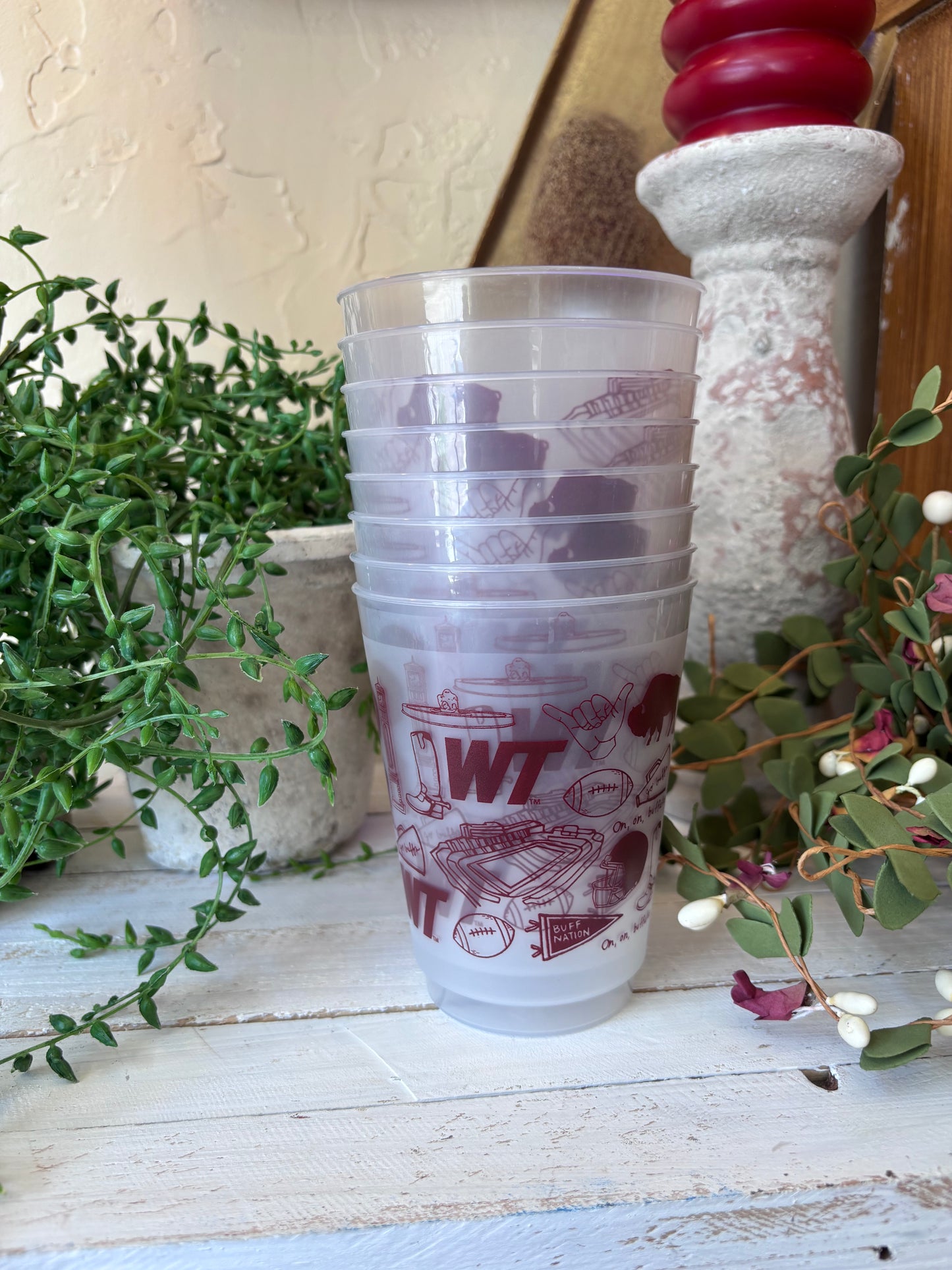 WTAMU Shatterproof Cups Set of 8