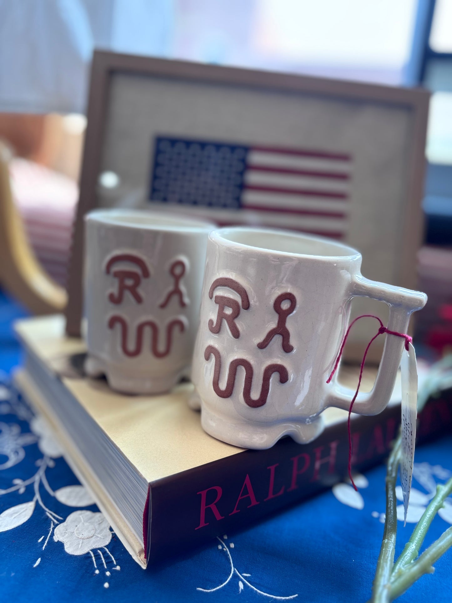 Frankoma Ranch Brands Set 2 Mugs