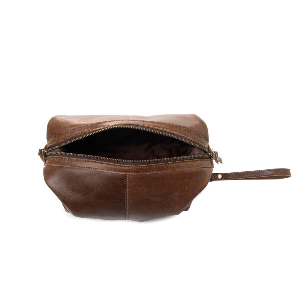 Drifter Leather Shaving Kit for Men in brown: Brown