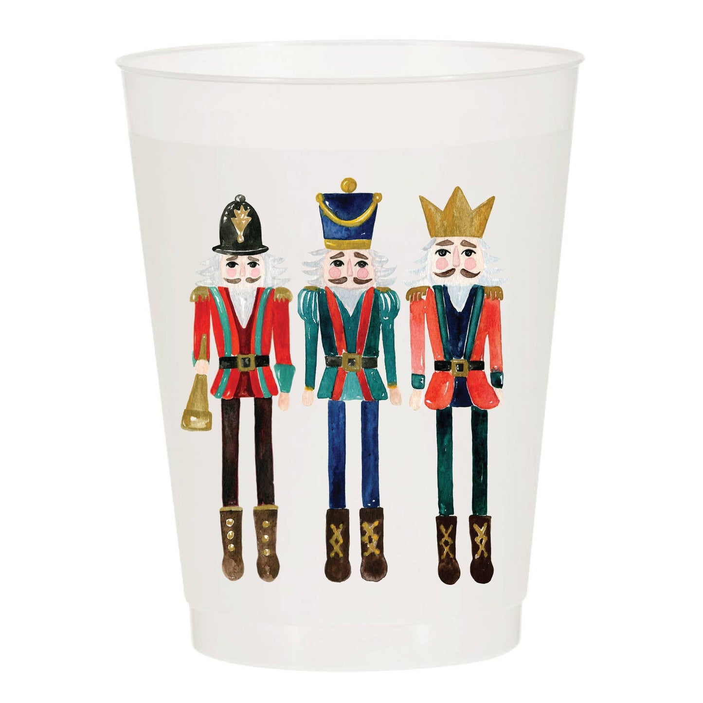 Nutcrackers Frosted Cups - Christmas: Pack of 10