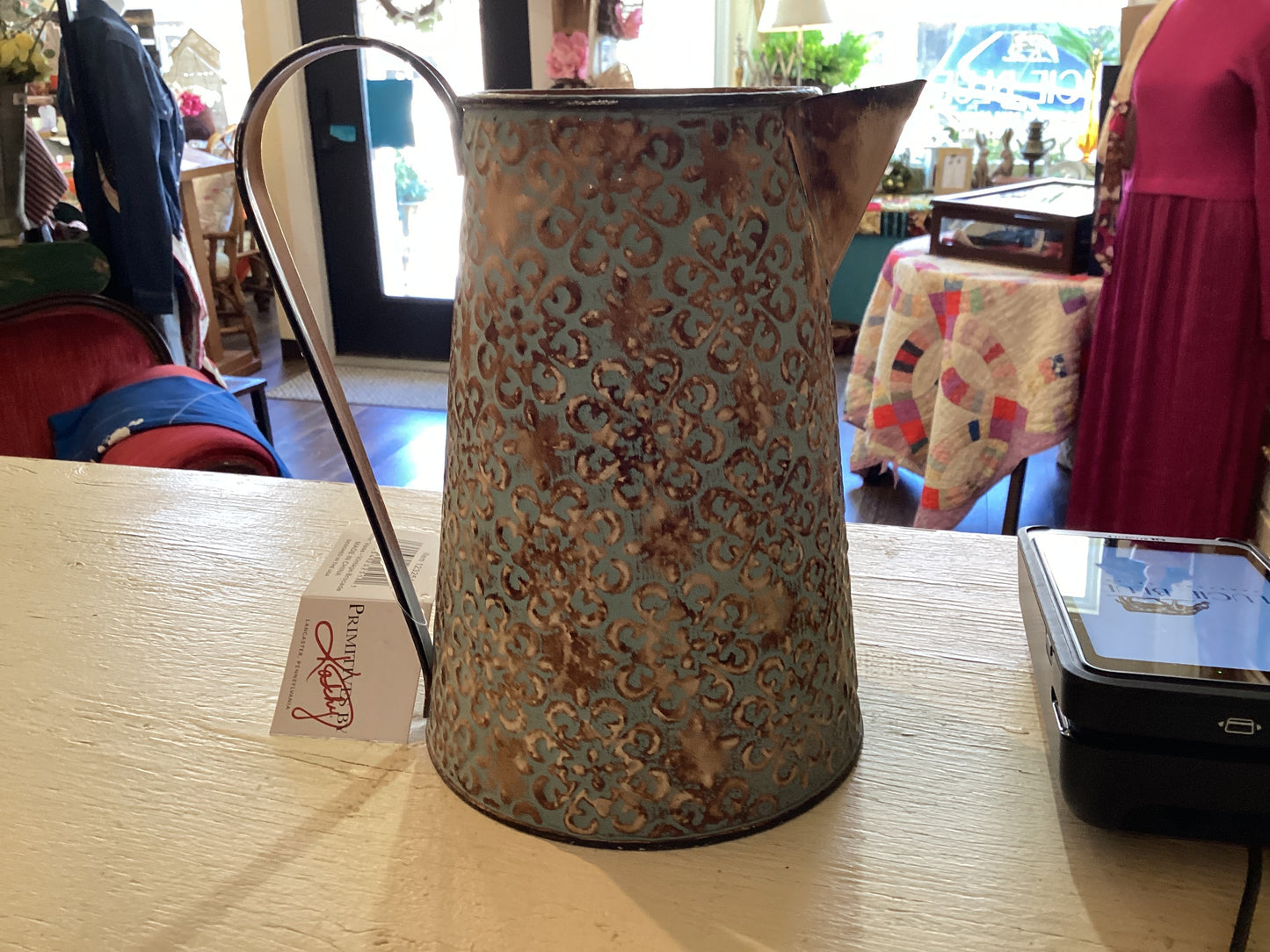 Pitcher Vase - Vintage Brocade