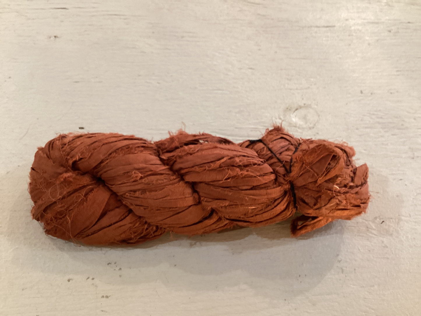 Recycled Silk Ribbon -Pumpkin