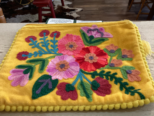 Floral Pouch Yellow