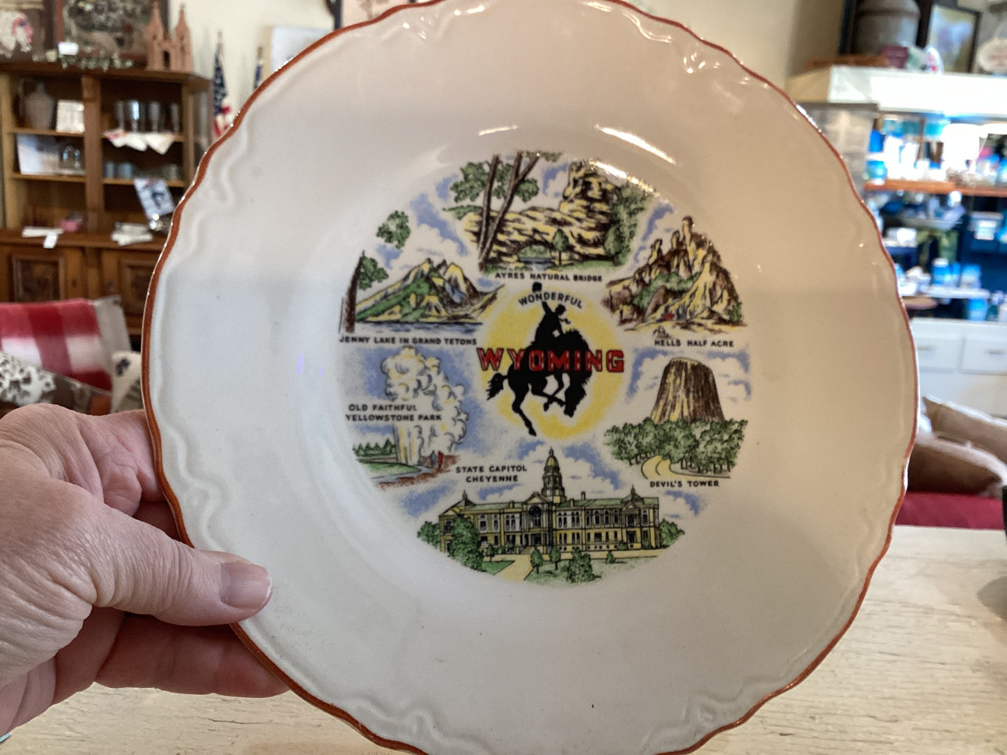 Wyoming Souvenir Plate