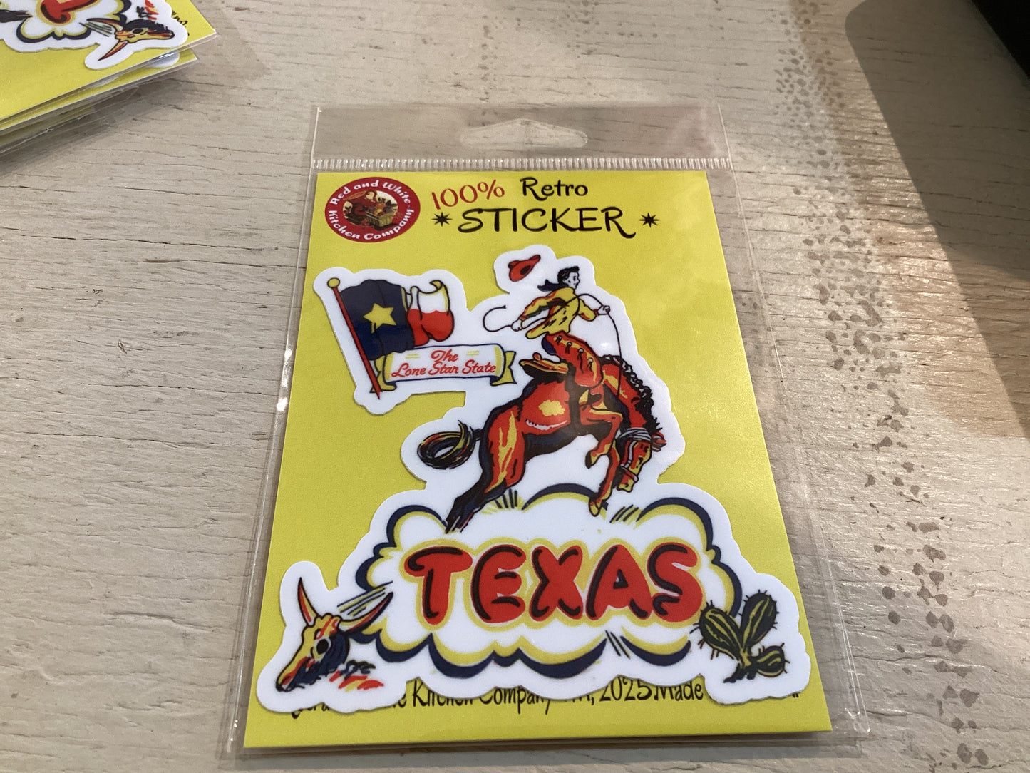 Texas Lone Star State Retro Sticker