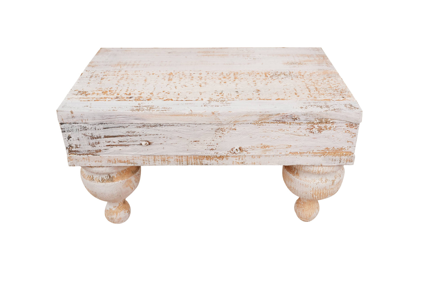Chula Cake Table Display-Reclaimed Wood-White Small