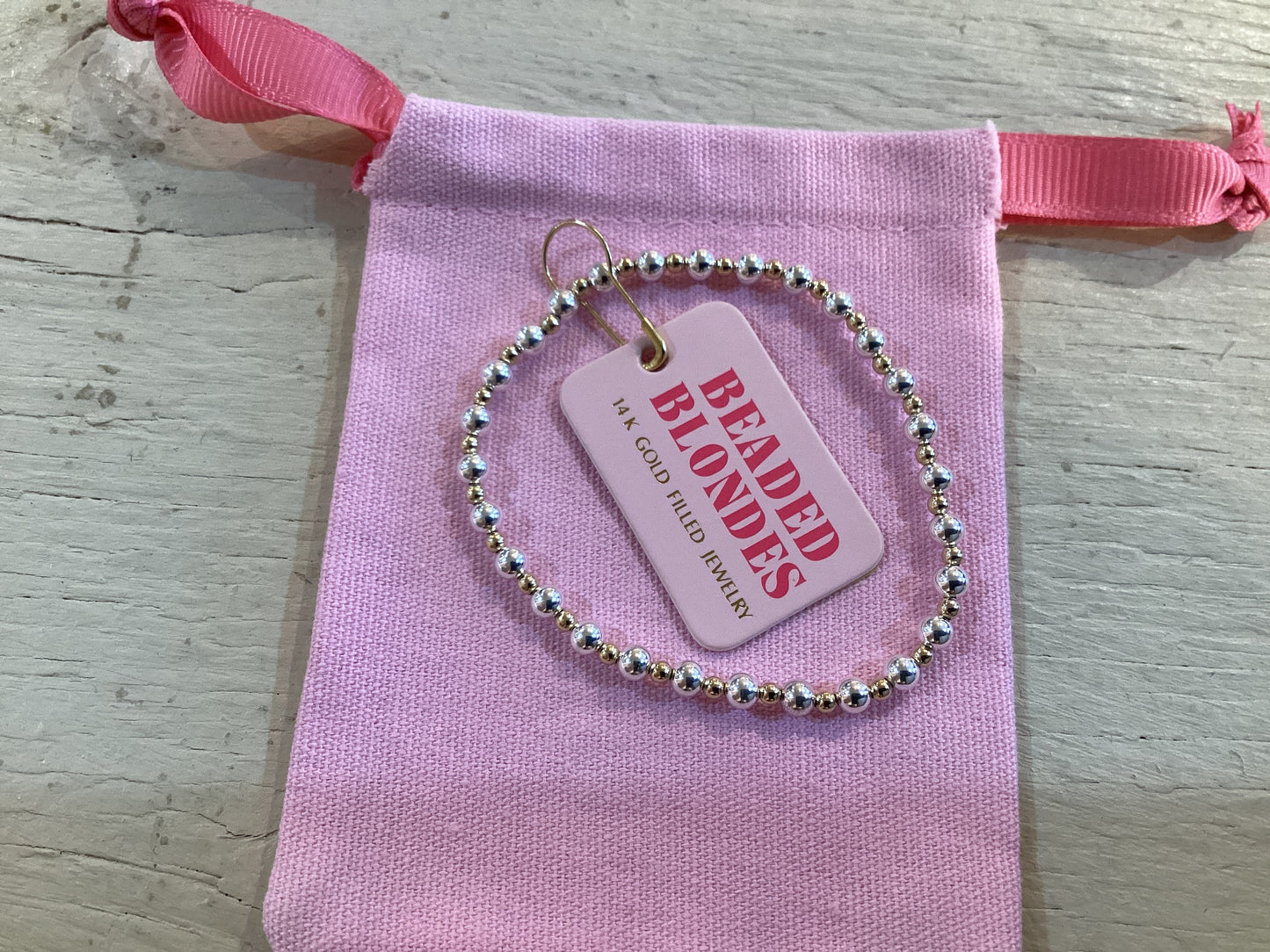 Mini Katy Bracelet in Silver with Gold