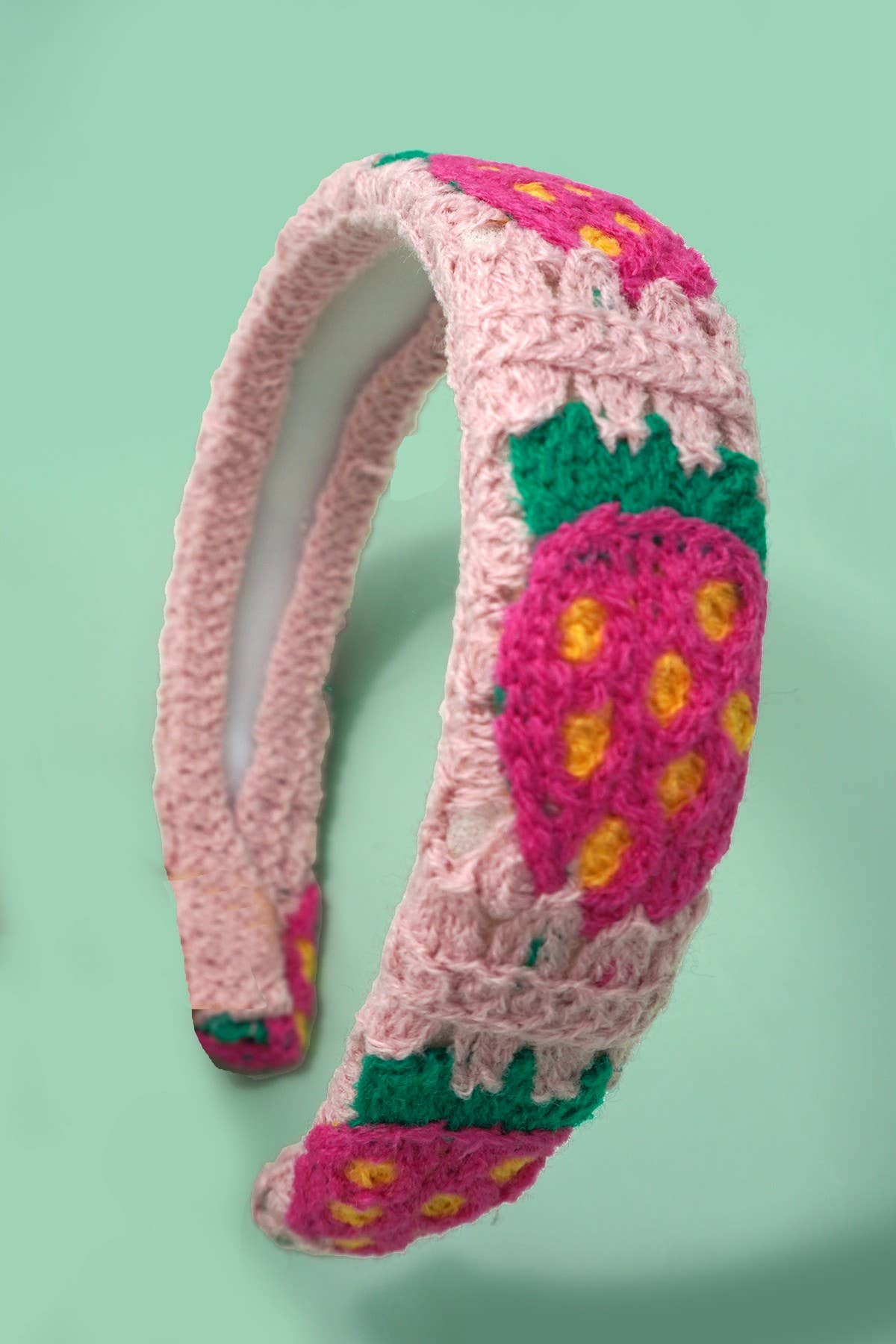 FLORAL CROCHET SOFT WOVEN KNIT HEADBAND HAIR BAND | 40HB182: A