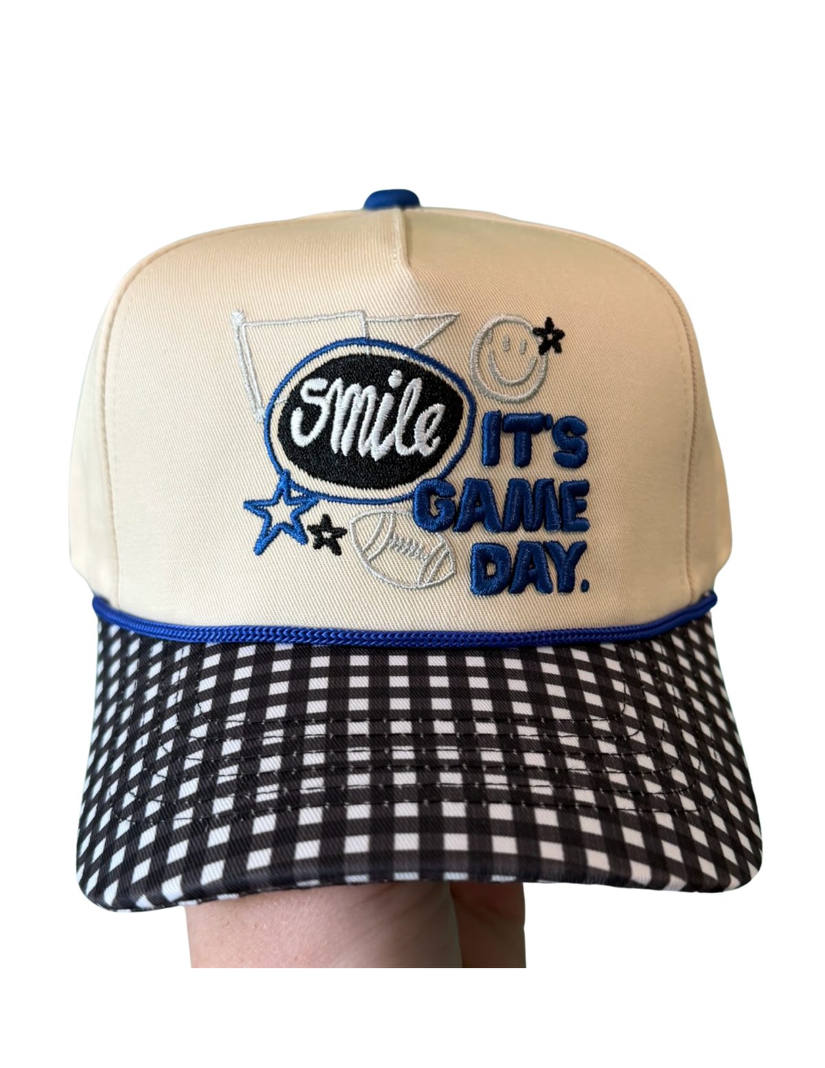 SMILE, IT’S GAME DAY CANVAS CAP: MAROON