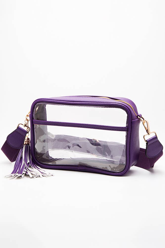 Clear PU Cross Body Camera Bag: Leopard