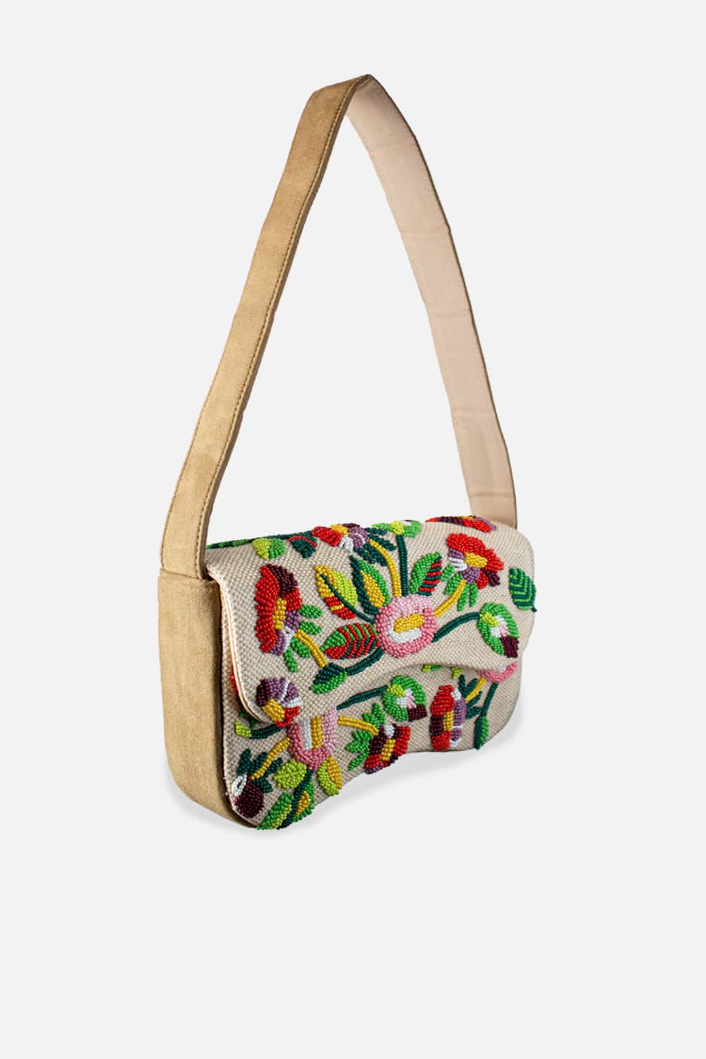 Wildflower Bloom Beaded Shoulder Bag