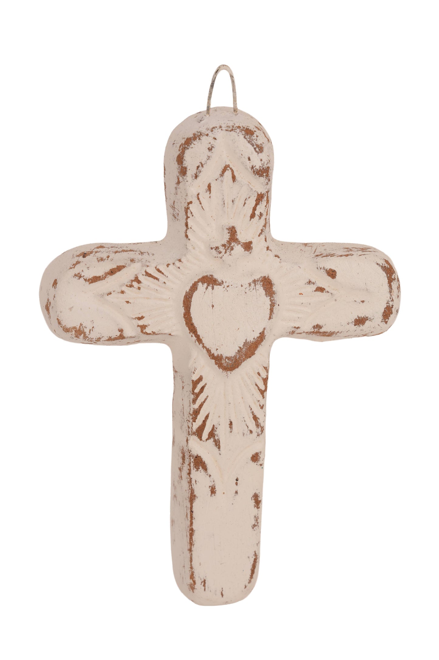 Zocalo Clay Cross-Handmade-Gorgeous-Wall-5x7.5 in-3 Colors: Turquoise
