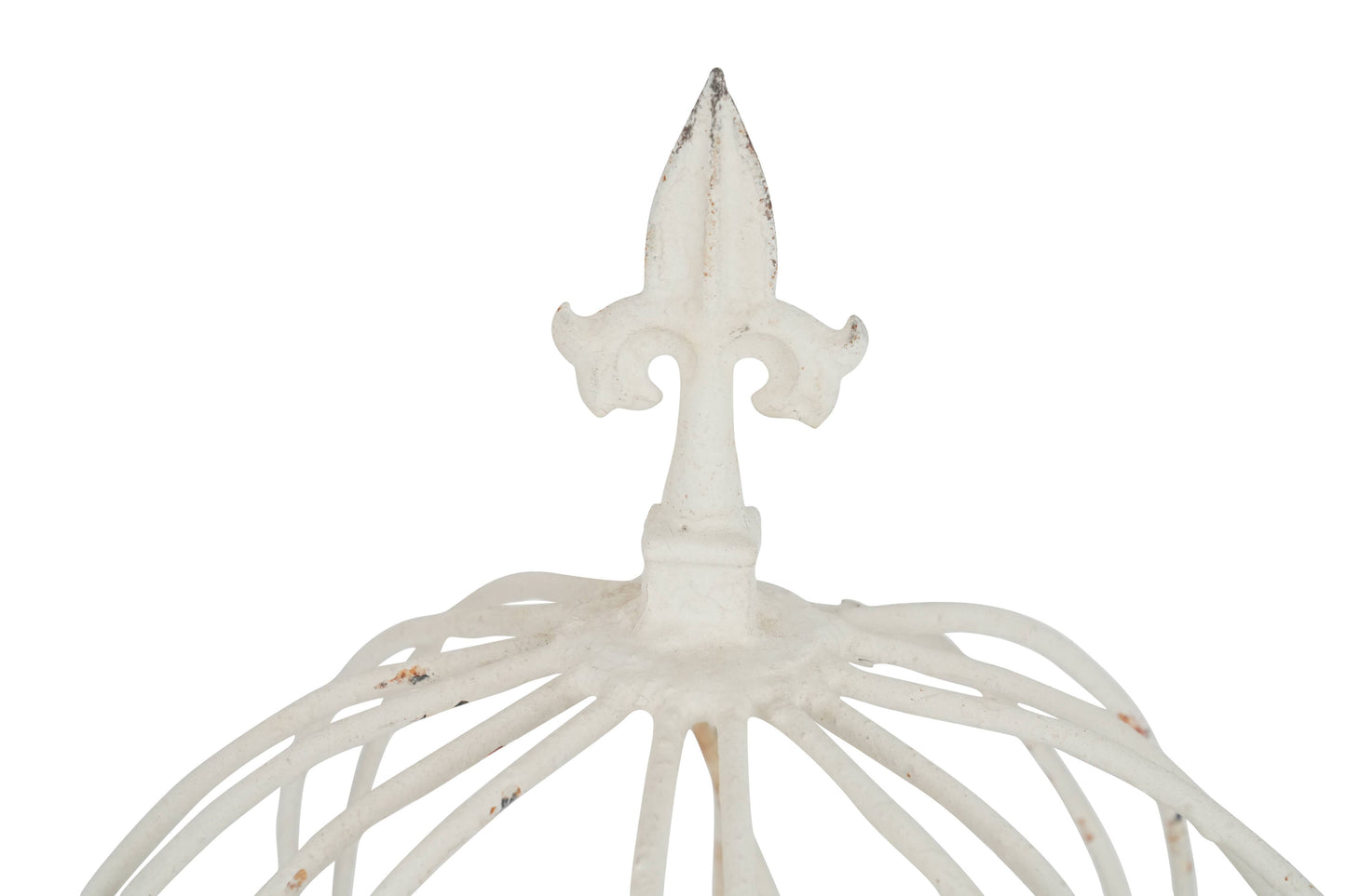 Trenton Large Farmhouse Iron White Topiary-White Large