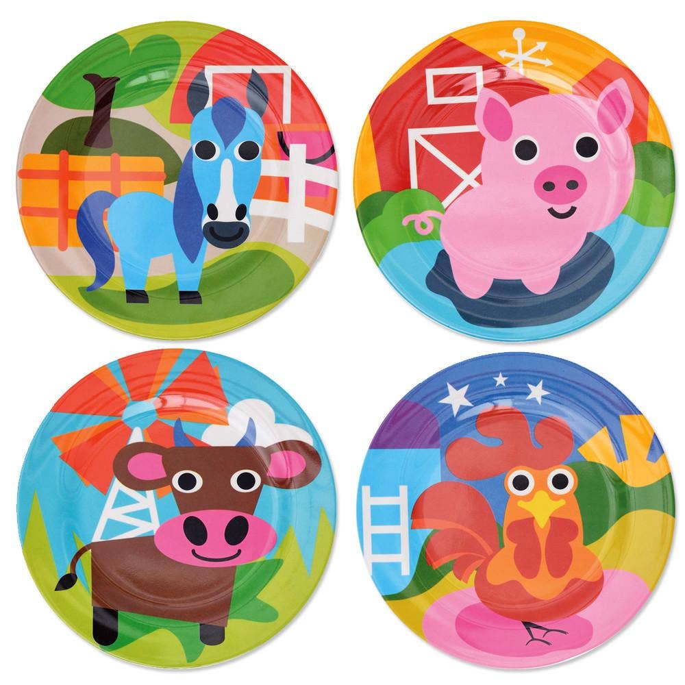 Farm Kids Plate Set
