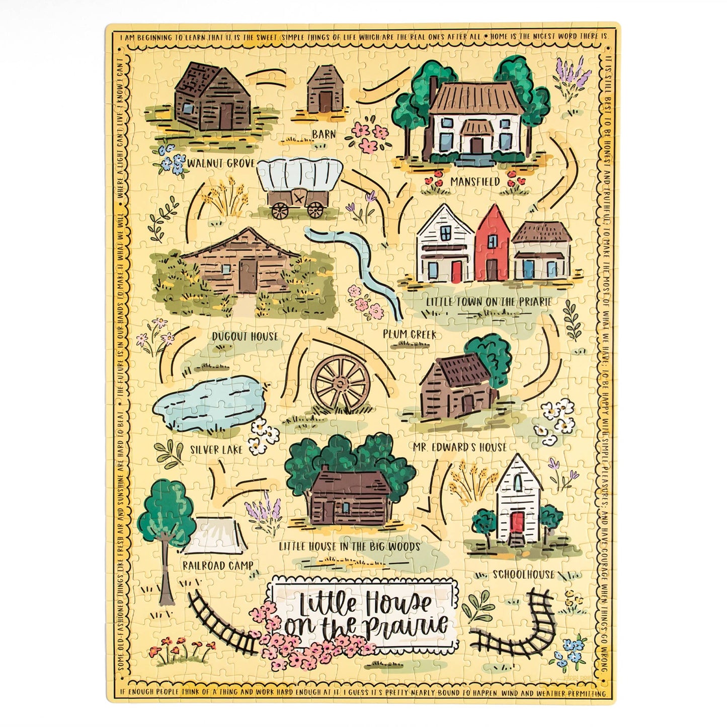Little House on the Prairie Map - 500 Piece Jigsaw Puzzle