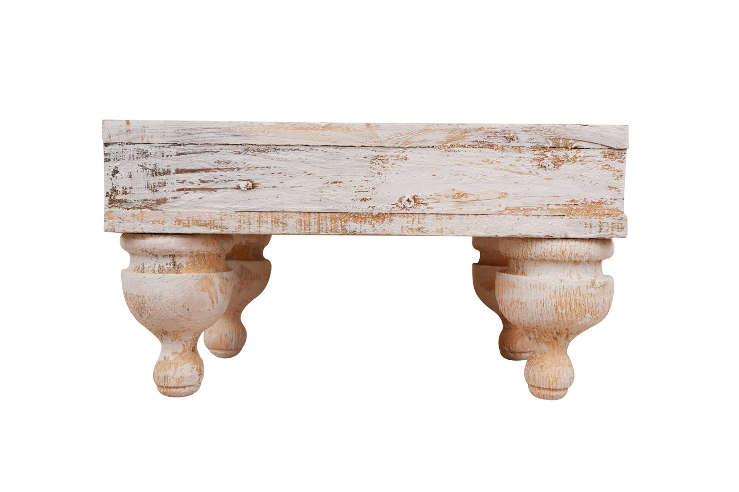 Chula Cake Table Display-Reclaimed Wood-White Small