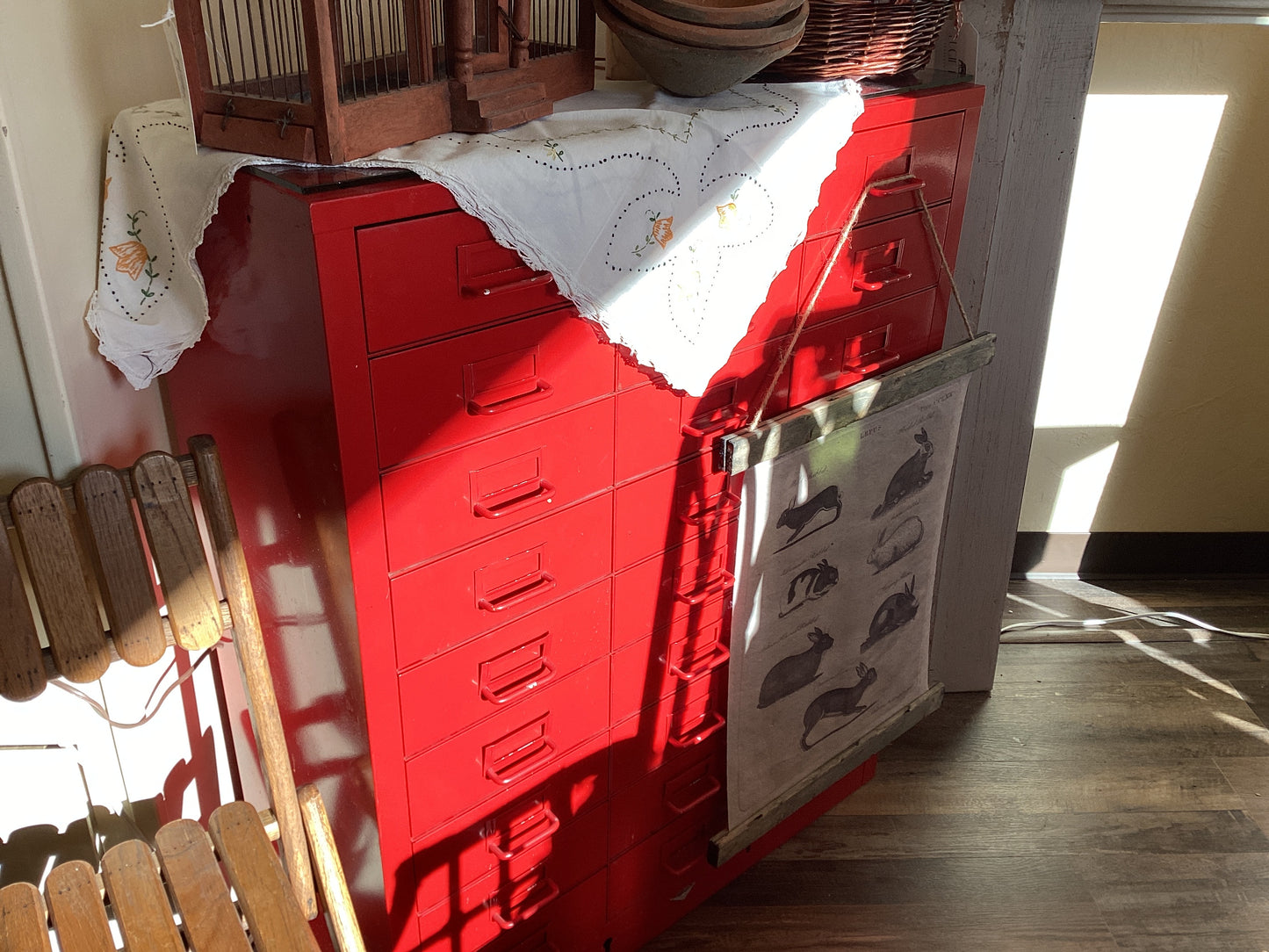 Red Metal Cabinet