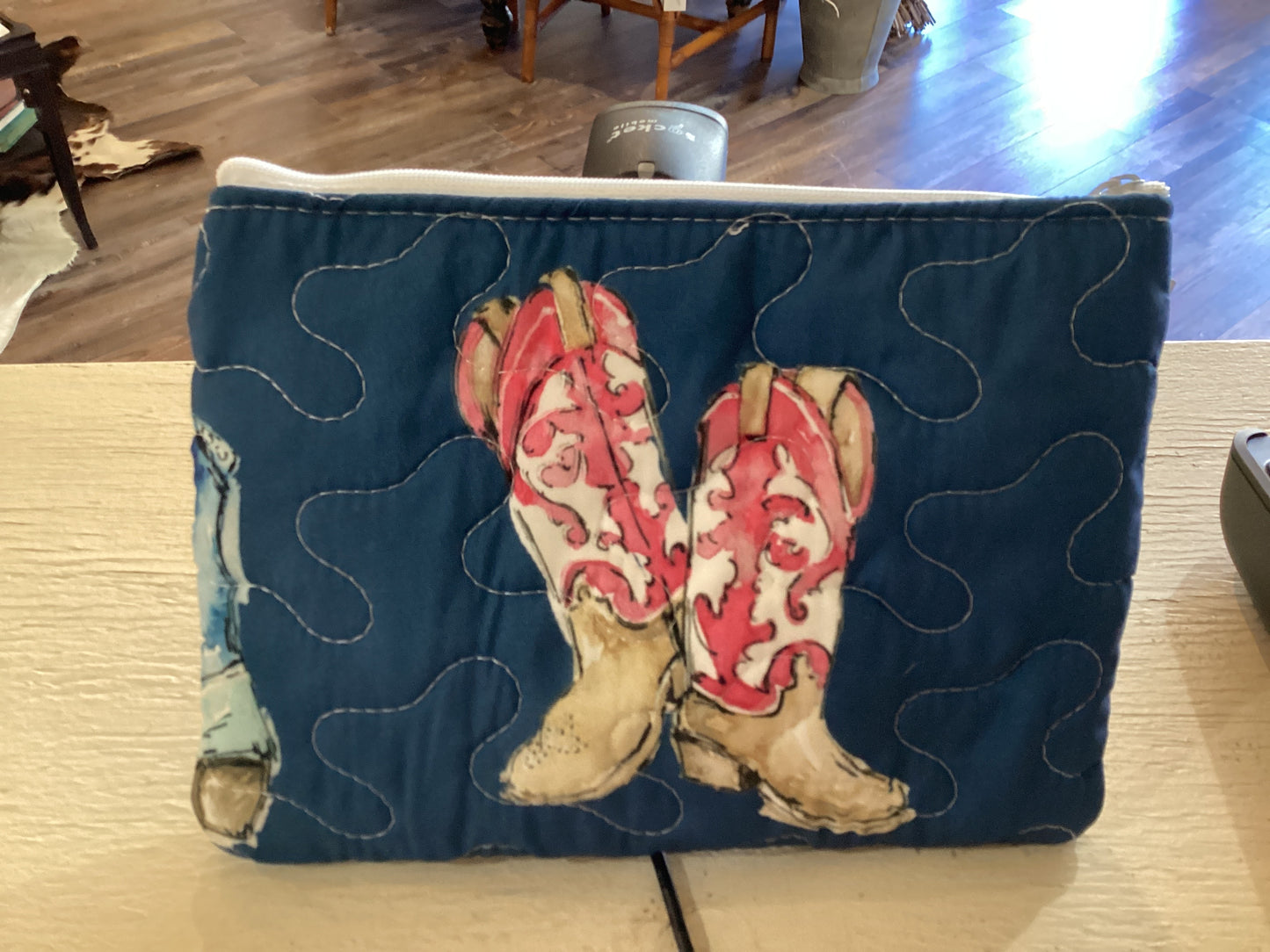 Thunderbird Boots Navy Makeup Bag