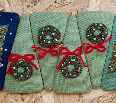 Xmas Theme Embroidered Hair Barrette, Christmas Collection: 13.