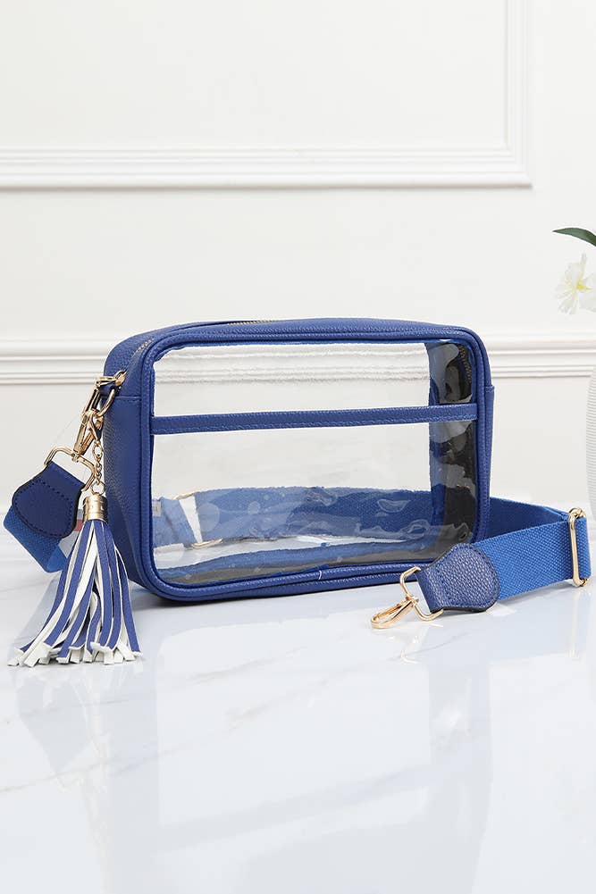 Clear PU Cross Body Camera Bag: Leopard